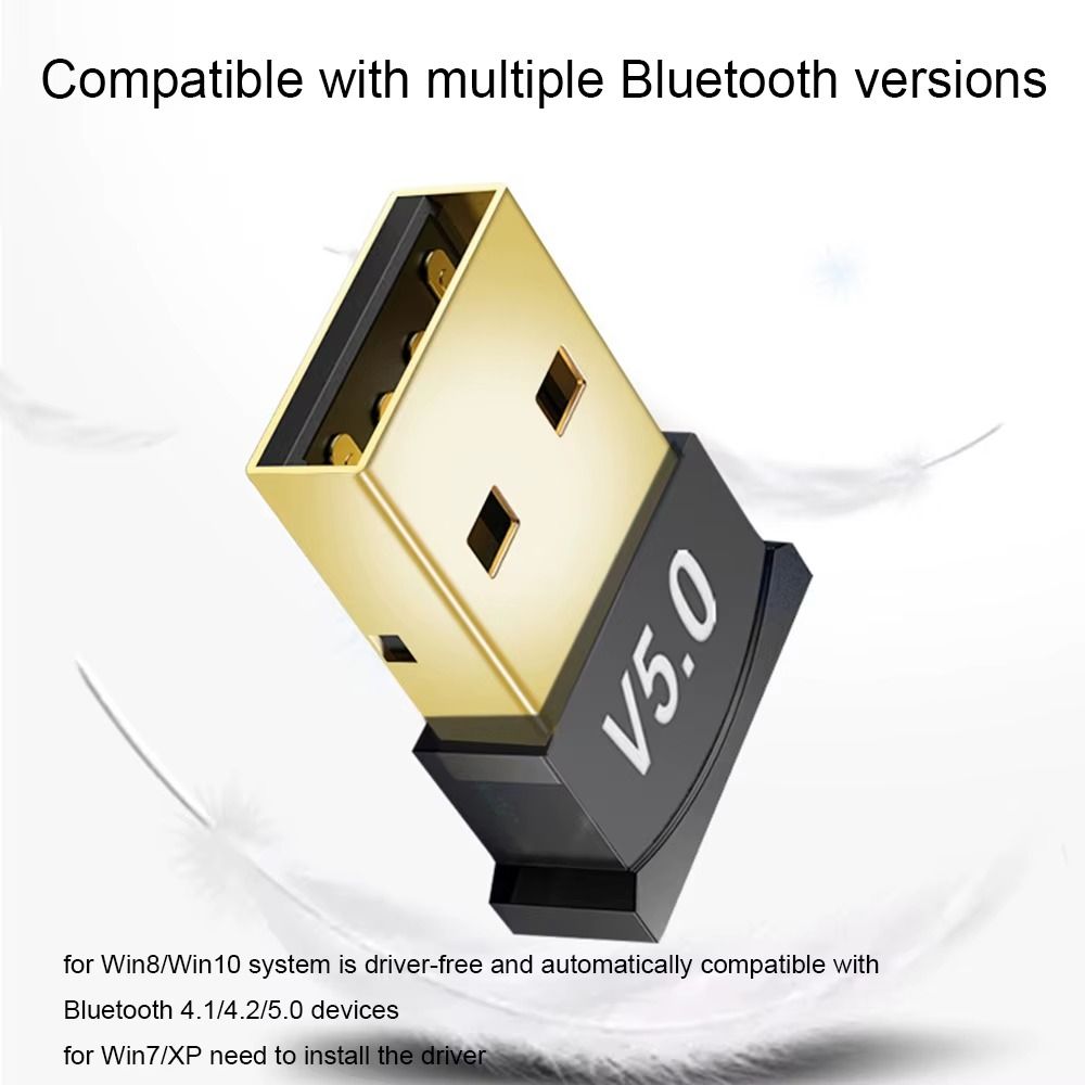 USB Bluetooth-compatible 5.0 Adapter Drive-Free Wireless Audio Transmitter Receiver Fast Speed Dongle For Home Computer PC Laptop