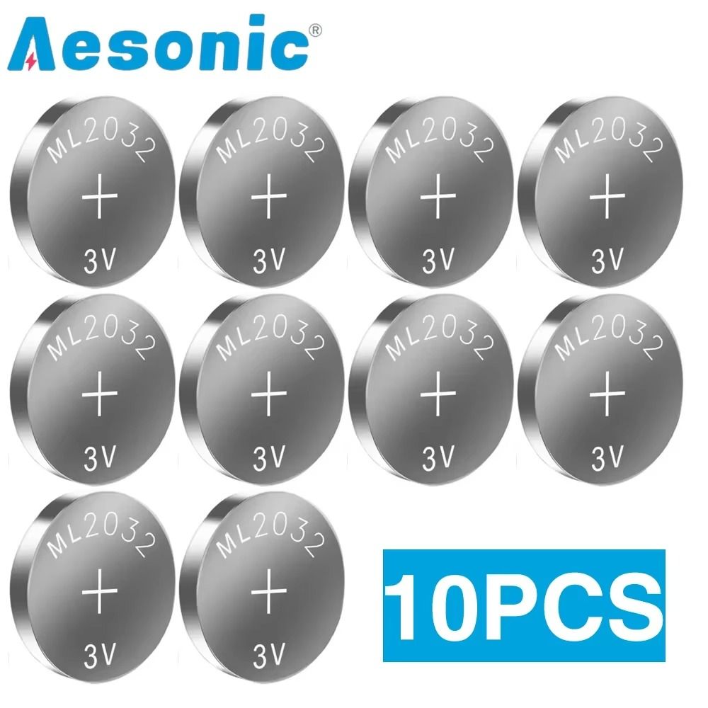 CR2032 3V 65mAh Lithium Button Battery – CMOS BIOS RTC Backup Battery – Coin Cell for Motherboards, Watches, Toys, Calculators