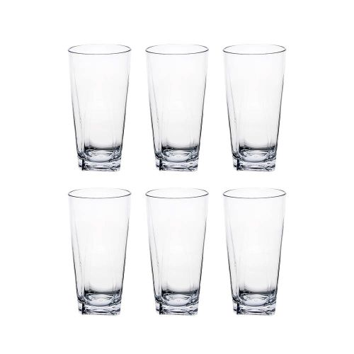 Sundabests Water/Juice Glasses – Set of 6 – Crystal Clear, Elegant Design – Ideal for Everyday Use – Restocked and Ready to Ship!