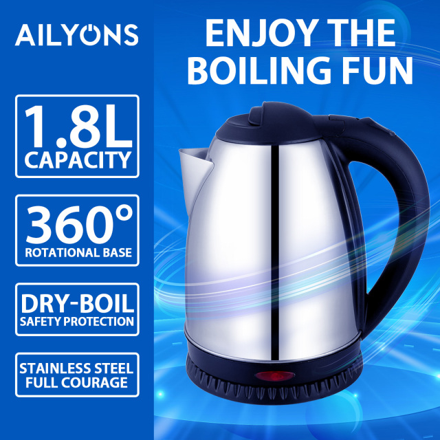 Alyons FK-0301-G 1.8L Electric Water Kettle – Fast Boil, Durable & Energy Efficient – Perfect for Home or Office Use