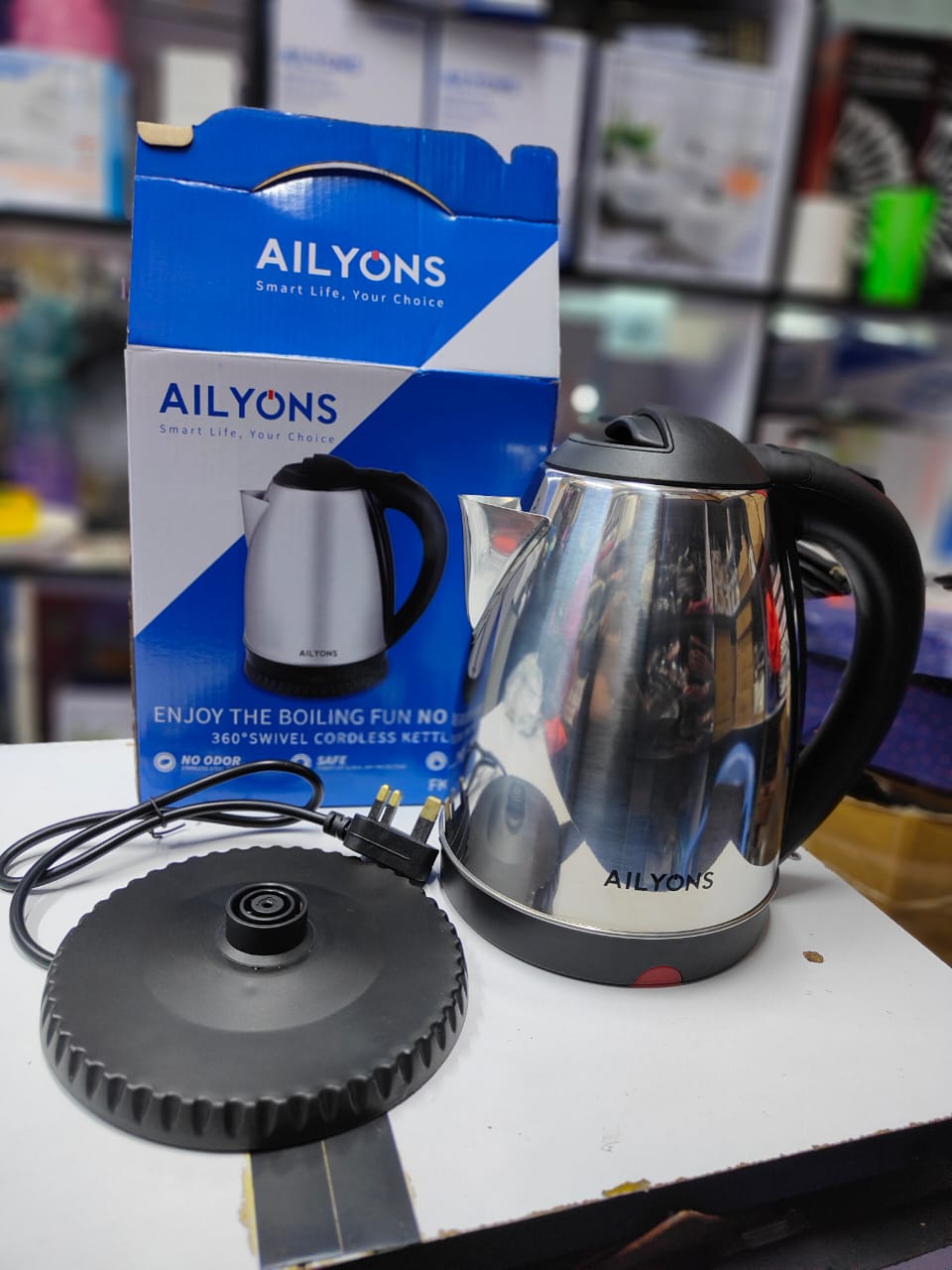 Alyons FK-0301-G 1.8L Electric Water Kettle – Fast Boil, Durable & Energy Efficient – Perfect for Home or Office Use