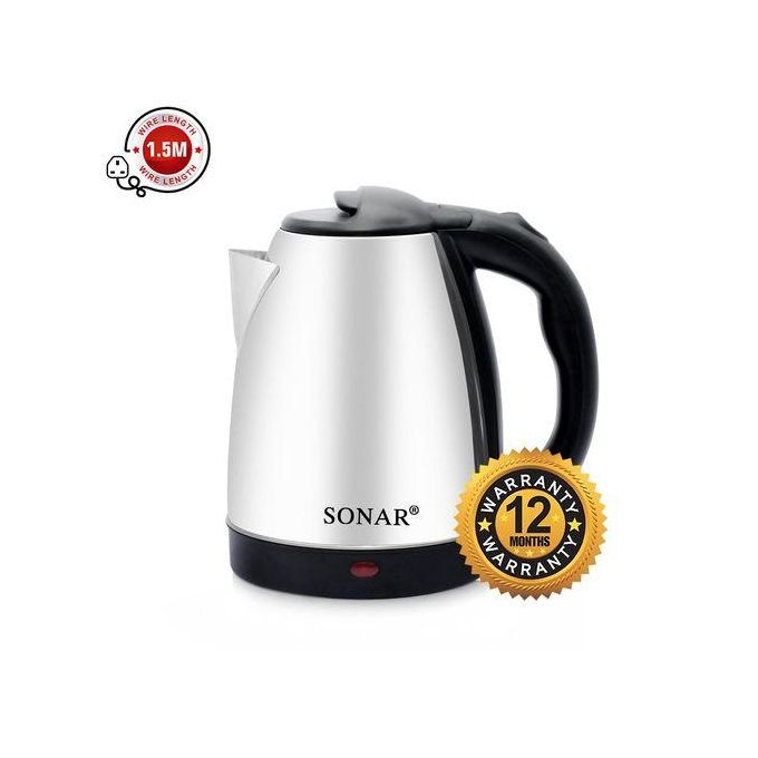 1.8 L Sonar Electric Water Heater Kettle – Fast Boiling, Energy Efficient, Durable Design – Perfect for Home or Office Use