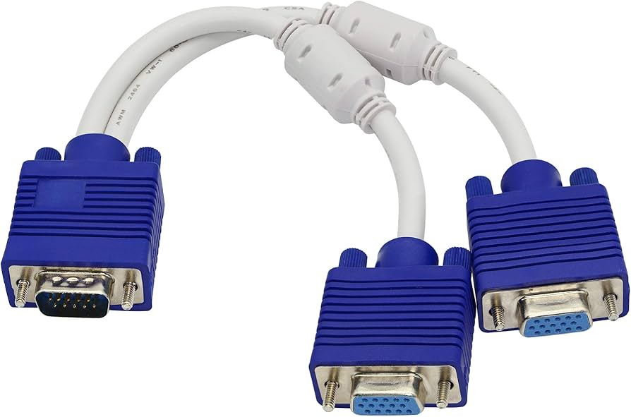 VGA Cable - 1.5M - Blue x Black.15 Pin Male Port to Male Port VGA Cable. Buy 1.5M | 3M| 5M| 10M VGA Cable