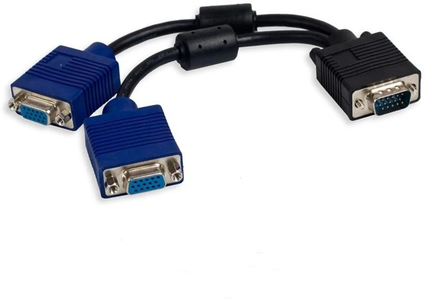 VGA Cable - 1.5M - Blue x Black.15 Pin Male Port to Male Port VGA Cable. Buy 1.5M | 3M| 5M| 10M VGA Cable