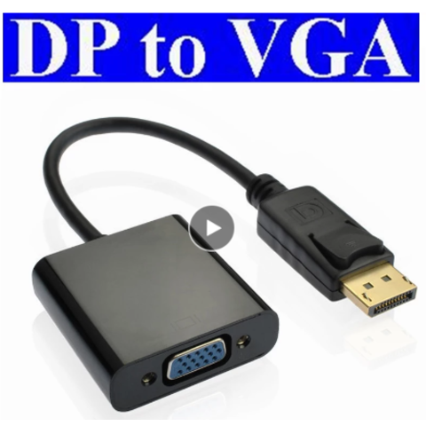 DisplayPort to VGA Cable – High-Resolution Display Adapter – Connect DisplayPort Device to VGA Monitor, Projector, or Screen