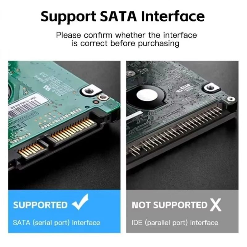USB 3.0 to SATA Cable – High-Speed External Hard Drive Adapter for 2.5" SATA SSD and HDD Data Transfer