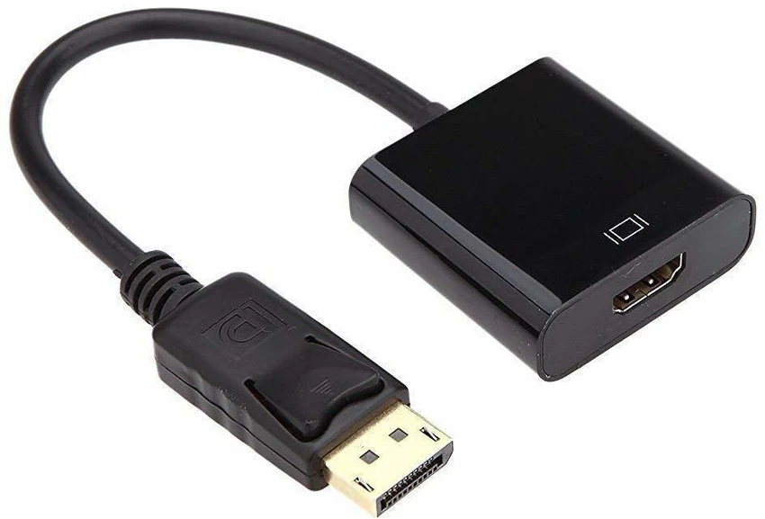 DisplayPort to HDMI Adapter – High-Resolution Display Converter for Connecting DisplayPort Source to HDMI Monitor, TV, or Projector