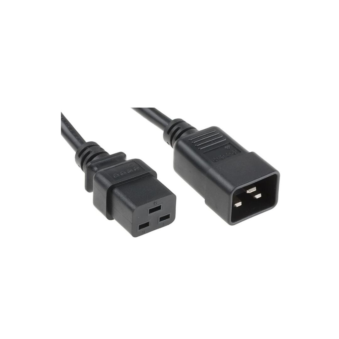 C19 to C20 Power Extension Cable – Heavy-Duty IEC Power Cord for Servers, PDU, UPS, and Data Center Equipment