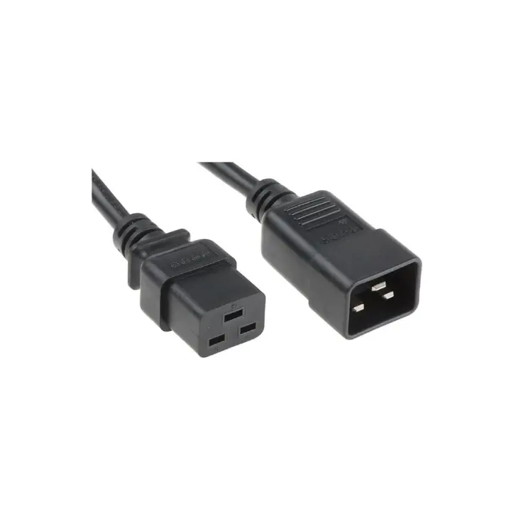 C19 to C20 Power Extension Cable – Heavy-Duty IEC Power Cord for Servers, PDU, UPS, and Data Center Equipment