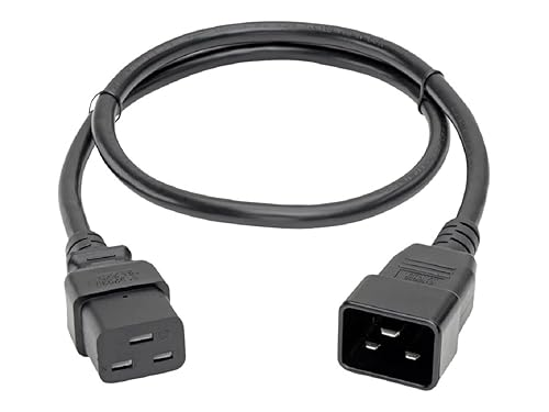 C19 to C20 Power Extension Cable – Heavy-Duty IEC Power Cord for Servers, PDU, UPS, and Data Center Equipment