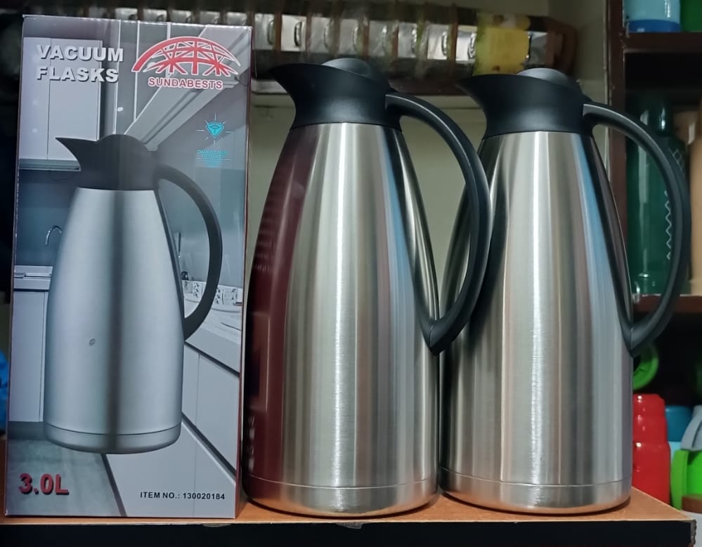 Sundabests 3-Litre Unbreakable Vacuum Flask – Durable Hot & Cold Beverage Thermos with Strong Handle – Ideal for Home, Office & Travel