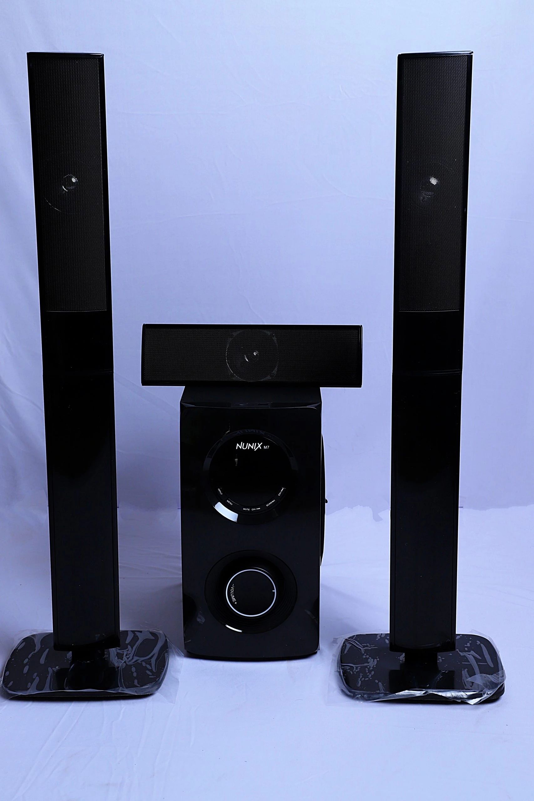 Nunix M7 3.1 Channel Mini Home Theater System – 12000W PMPO Powerful Surround Sound with Super Bass, Bluetooth, USB/SD Support, FM Radio, Remote Control – Compact Home Audio for TV, PC, Phones