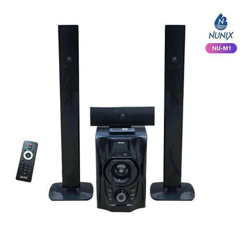 Nunix M7 3.1 Channel Mini Home Theater System – 12000W PMPO Powerful Surround Sound with Super Bass, Bluetooth, USB/SD Support, FM Radio, Remote Control – Compact Home Audio for TV, PC, Phones