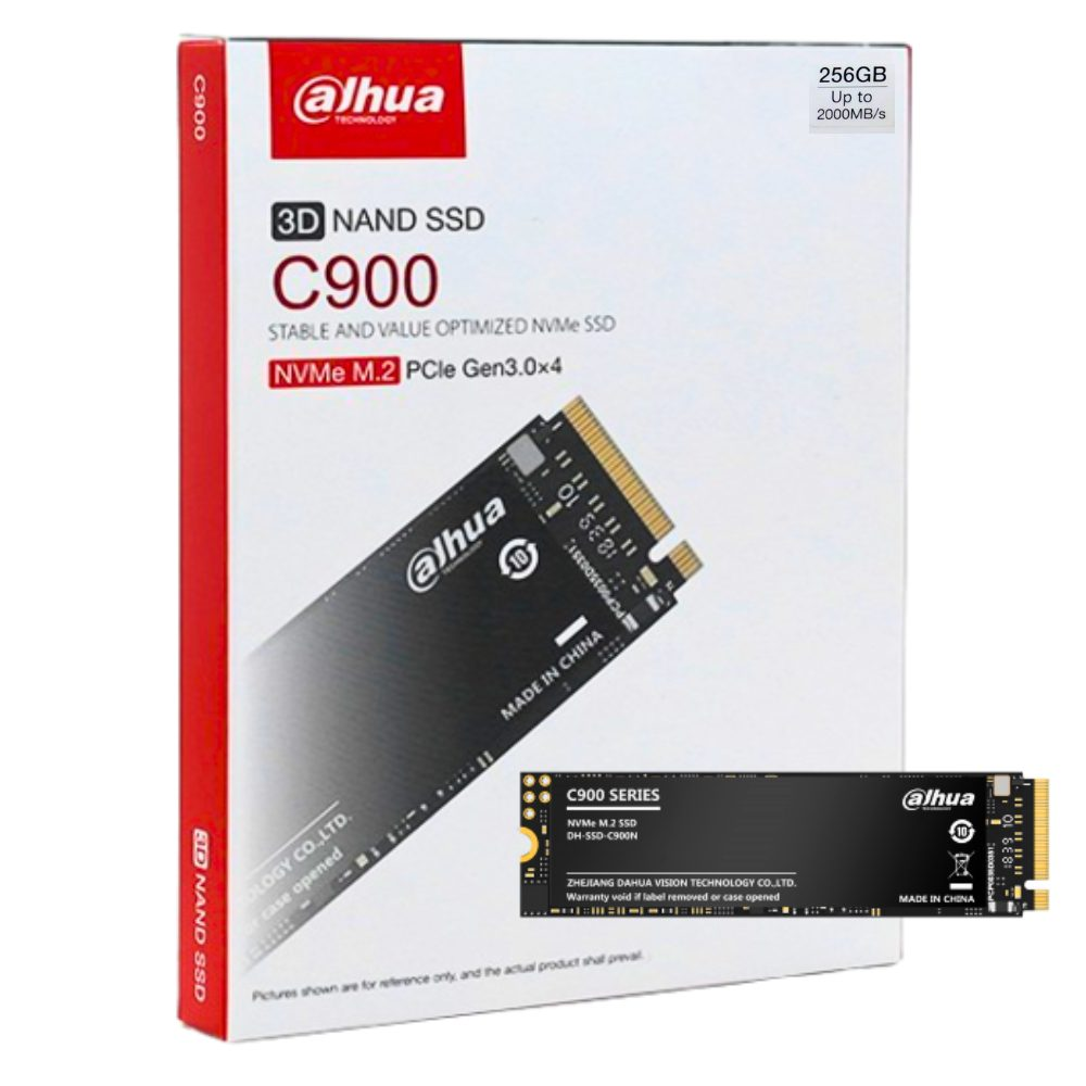 Dahua C900A NVMe M.2 2280 PCIe Gen3 x4 SSD | Ultra-Fast Internal Solid State Drive | Up to 2100MB/s Read Speed | 128GB, 256GB, 512GB, 1TB, 2TB Available