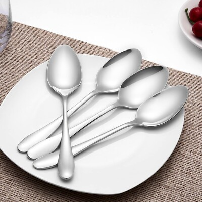 12-Piece Stainless Steel Spoon Set / Marble Handle Cutlery  – Durable & Elegant Cutlery for Daily Use. 12 matching spoons – perfect for family use or guest hosting