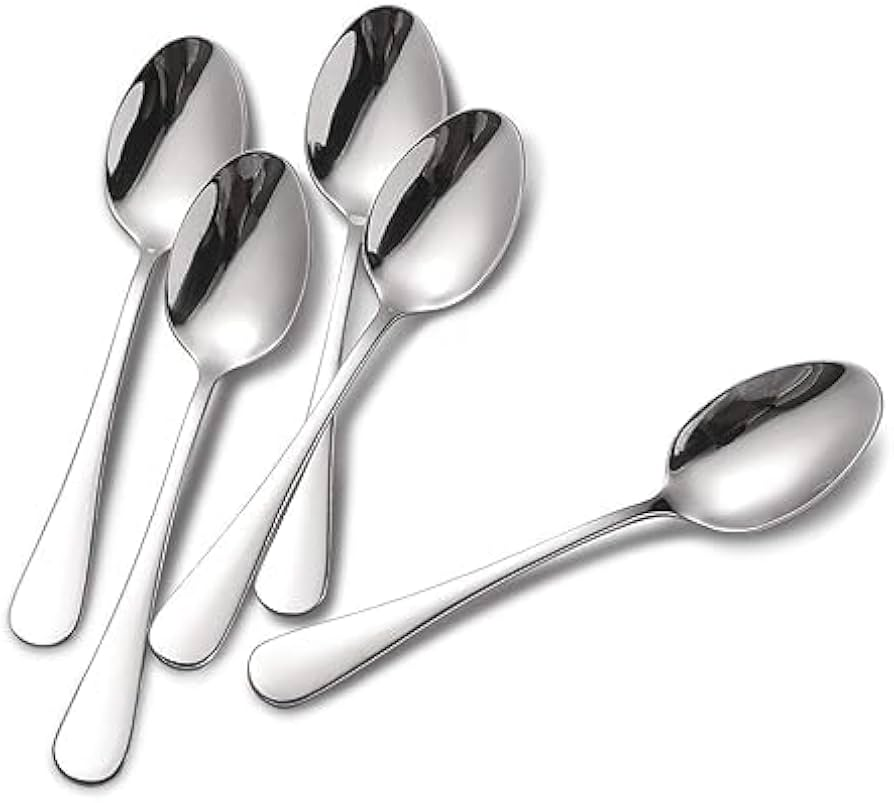 12-Piece Stainless Steel Spoon Set / Marble Handle Cutlery  – Durable & Elegant Cutlery for Daily Use. 12 matching spoons – perfect for family use or guest hosting