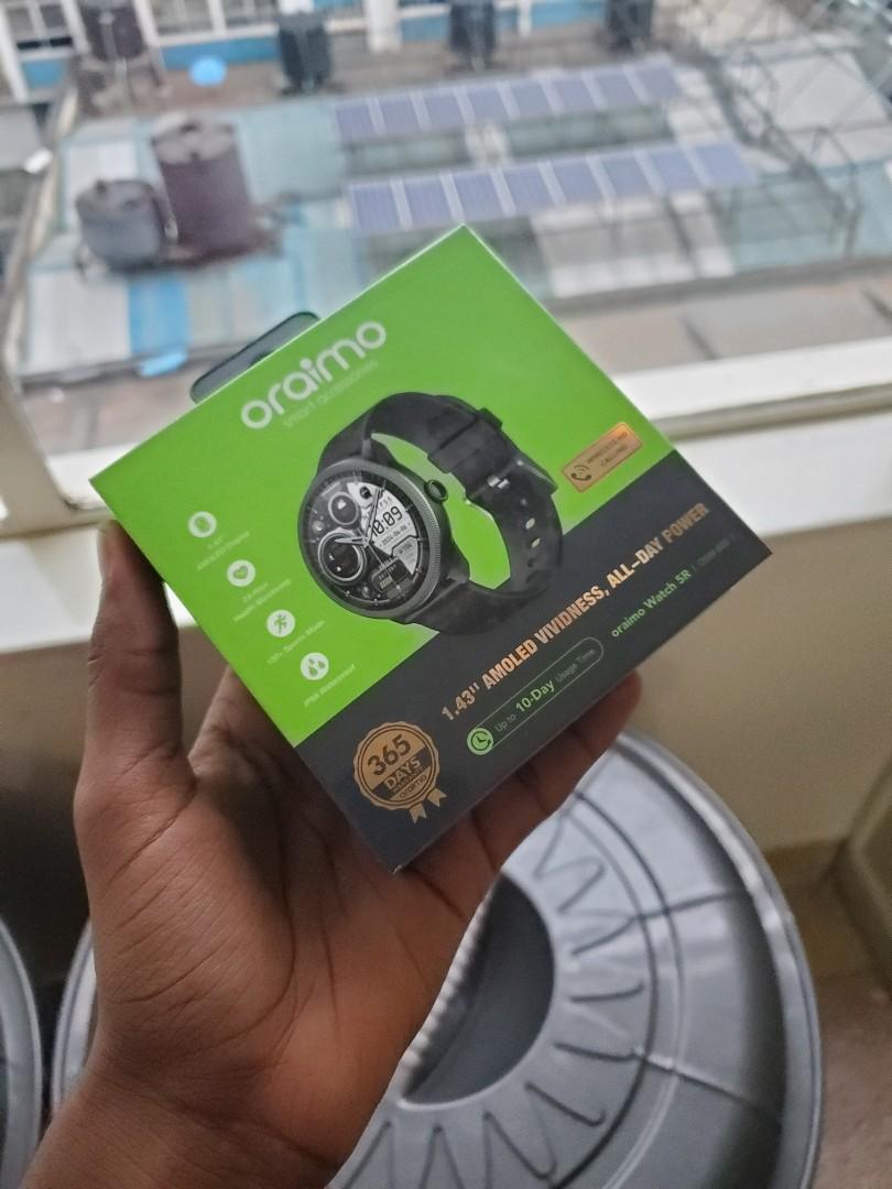 Oraimo Watch 5R Smartwatch | 2.01" AMOLED Always-On Display | Bluetooth Calling | 24/7 Heart Rate & SpO₂ Monitoring | 100+ Sport Modes | IP68 Waterproof | 7-Day Battery Life | iOS & Android Compati