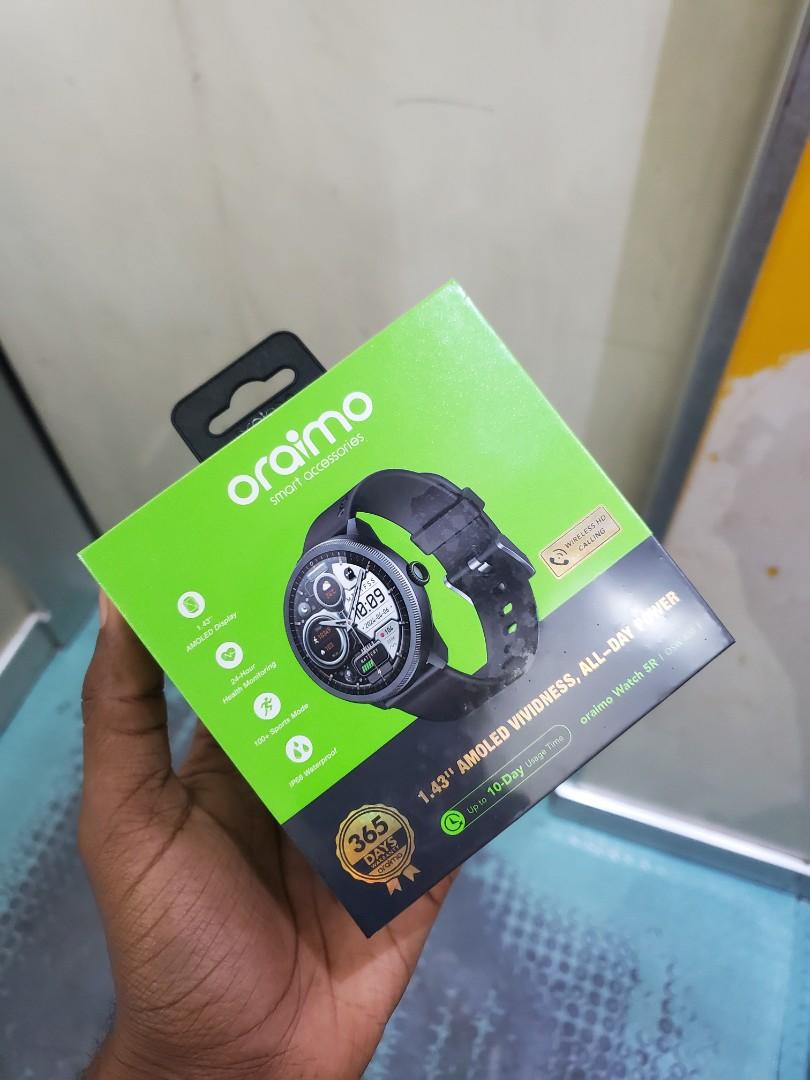 Oraimo Watch 5R Smartwatch | 2.01" AMOLED Always-On Display | Bluetooth Calling | 24/7 Heart Rate & SpO₂ Monitoring | 100+ Sport Modes | IP68 Waterproof | 7-Day Battery Life | iOS & Android Compati