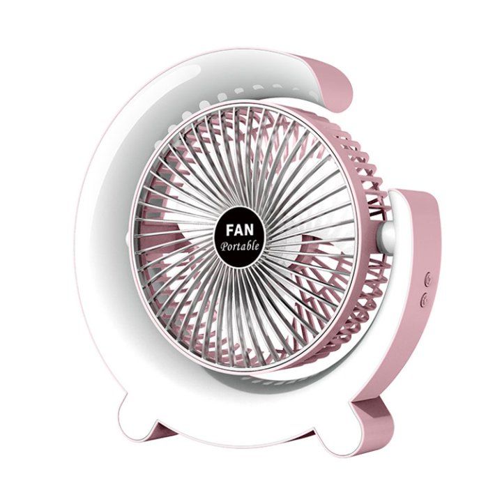 AIFIKE Modern  Desktop Fan With Glow Rainbow Three Wind Speeds And Angle Adjustment Long Battery Life(4-5 Hours) Type-c Charging Electric Small Fan-AFK111