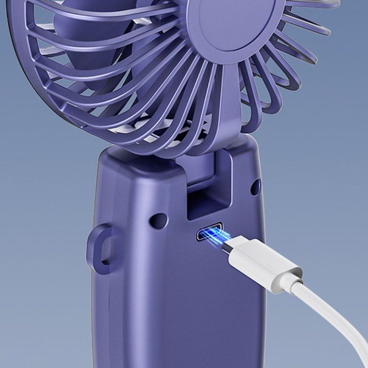 AIFIKE Handheld Mini Fan AFK-110 USB rechargeable Fan 5-speeds Long-Lasting portable Phone Holder Type-C Charging Small Fan- for home or office