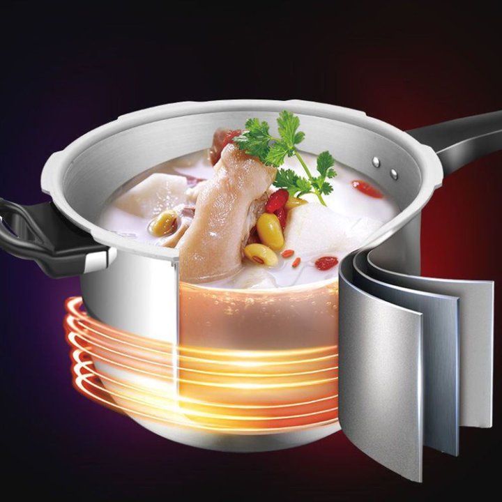 7L AIFIKE Aluminum Pressure Cooker  AFK-106 Thickened Large Capacity Explosion Proof Use By Stove and 
Induction Cookware And Give Steaming Rack + (FREE SPICE CONTAINER)