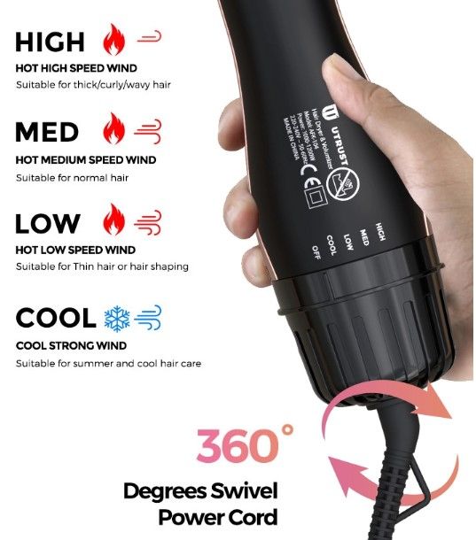 AIFIKE AFK104 Best Selling 1200W Hot Air Brush Electric Comb One Step Hair Dryer Fast Hair Straightener 4 in 1 Hair Dryer Brush