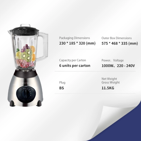 AIFIKE 1.5L 2 in 1  Blender,Grinder, smoothieHigh Motor Speed Kitchen Steel blender AFK-115 + (FREE SPICE CONTAINER)