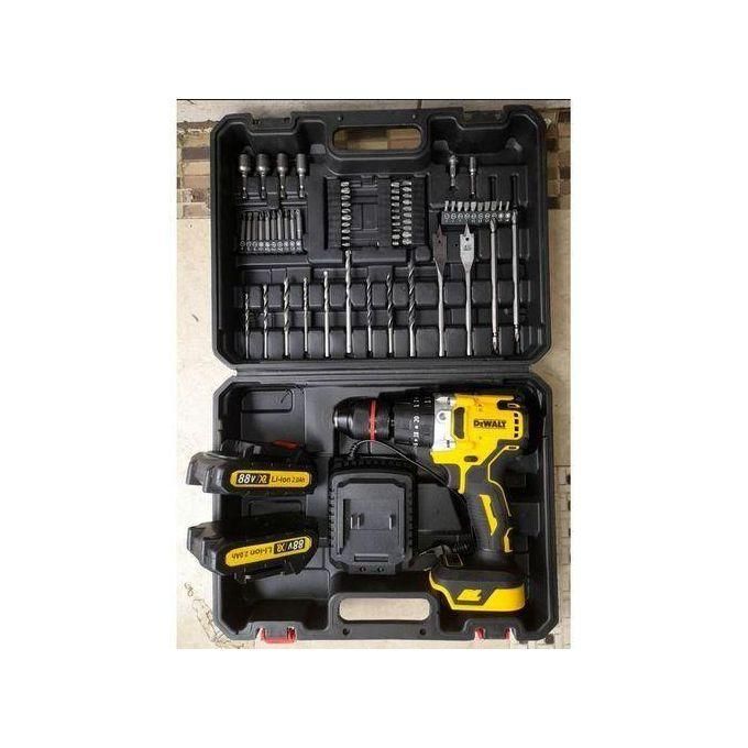 Dewalt Dewalt88V Cordless Electric Hammer Drill 47PC ToolSet