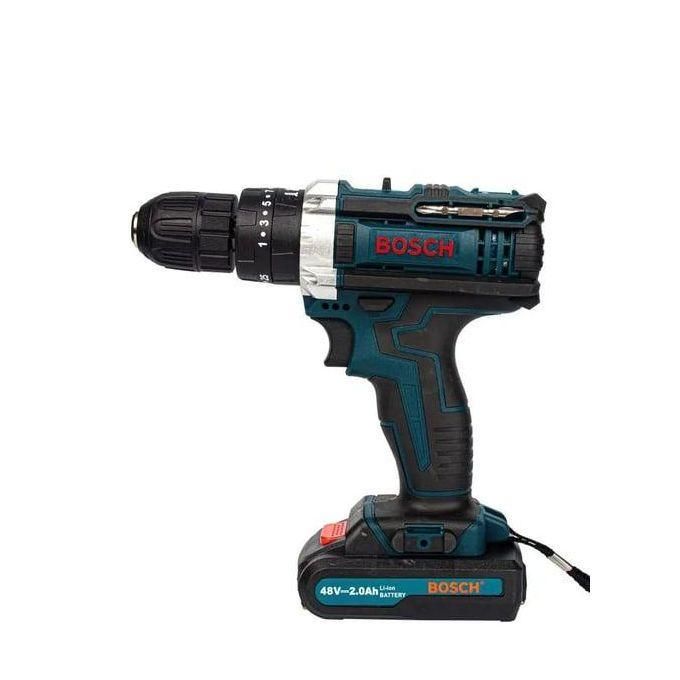 Bosch Rechargeable Drill.48 V Cordless Drill With 2 - Batteries, Bits, Accessories.