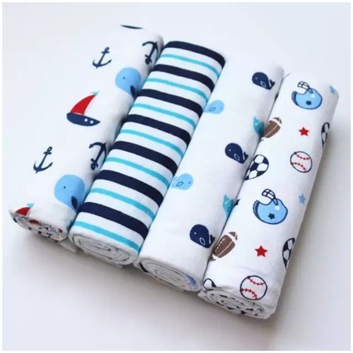 Fashion 4PK Cute Cotton Shawl Newborn Flannel Blanket