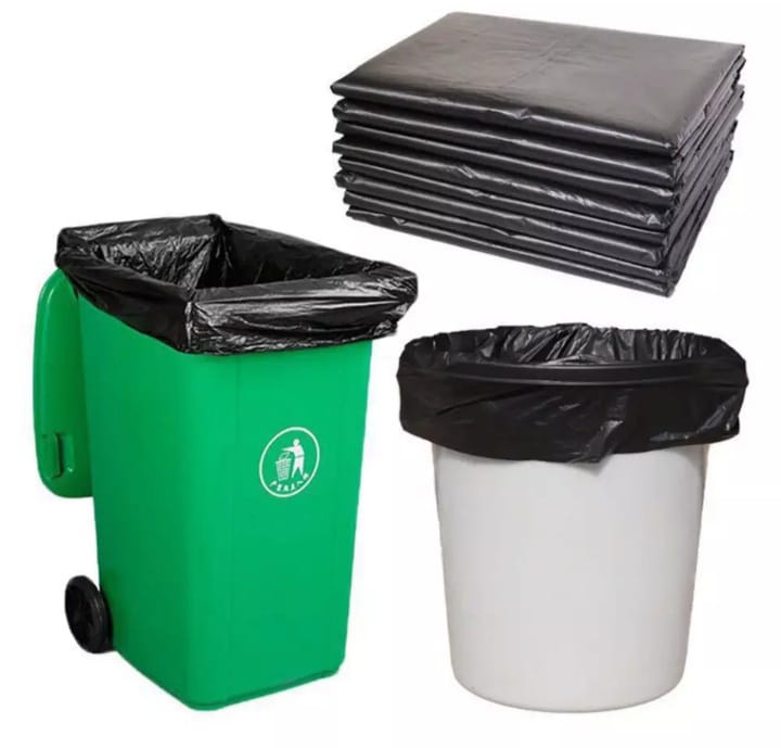50pcs Disposable Garbage & Trash Bags – Available in Small, Medium & Large Sizes for Heavy Duty Household & Commercial Waste Disposal Needs (1pc)