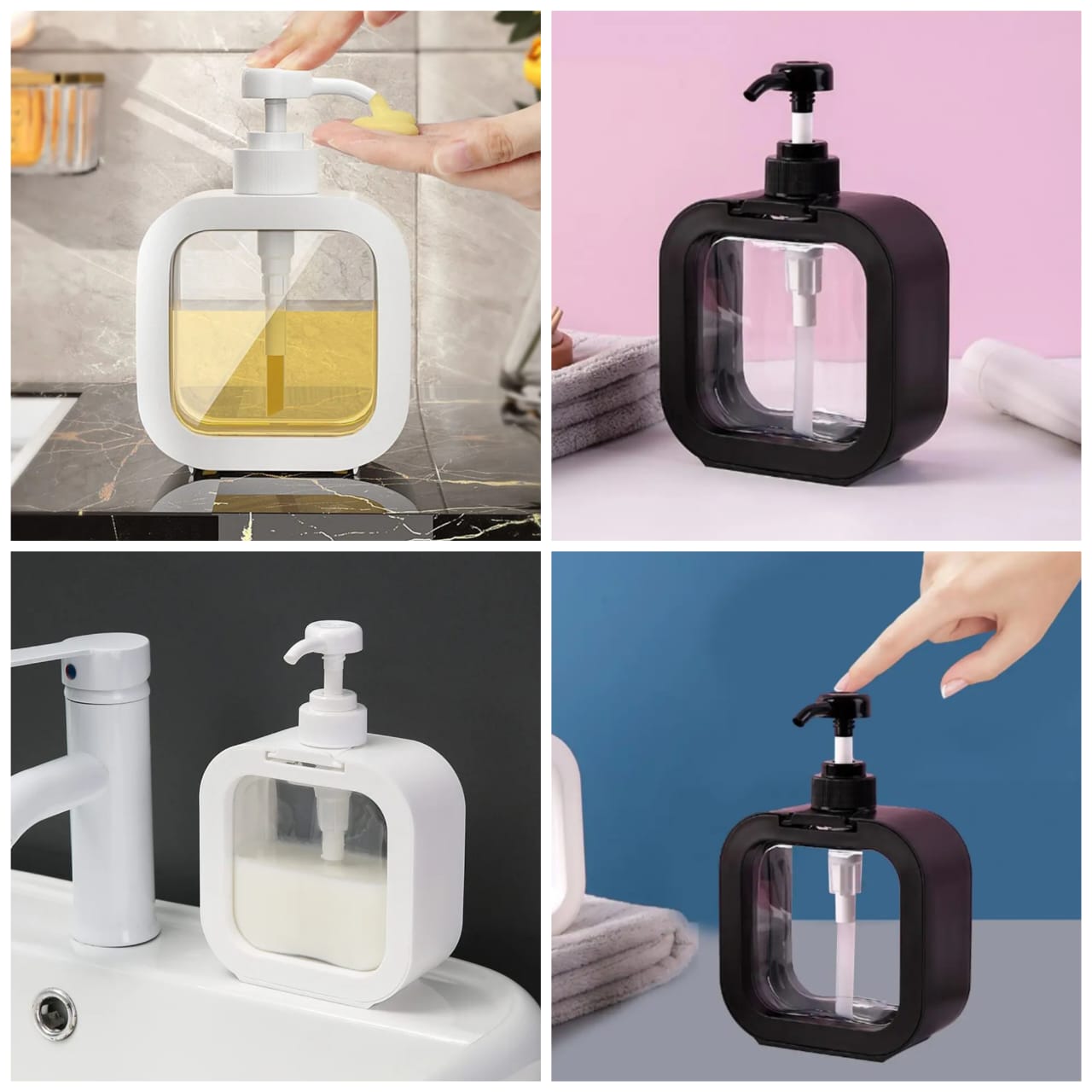 LIQUID SOAP DISPENSER / REFILLABLE LIQUID / SHAMPOO SOAP DISPENSER; 1PCS 300ml large-capacity soap dispenser bottle, transparent visible plastic press bottle, suitable for travel, kitchen, bathroom