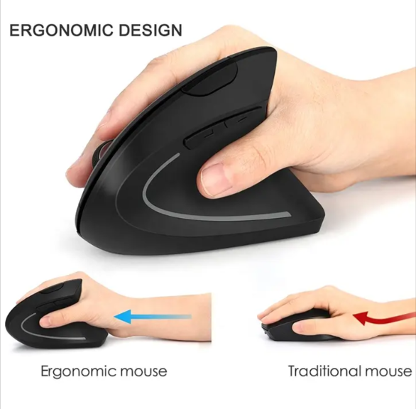 2.4G Computer Wireless Vertical Ergonomic PC Gaming Mouse Mice
