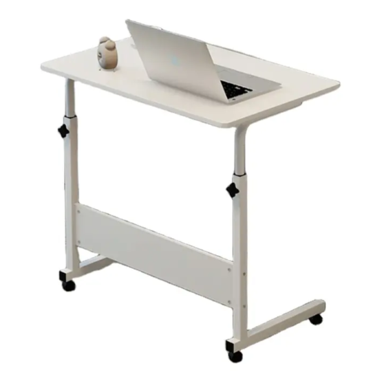 Portable Height Adjustable Home Computer Table Stand for Office//Home Study Laptop Desk -white