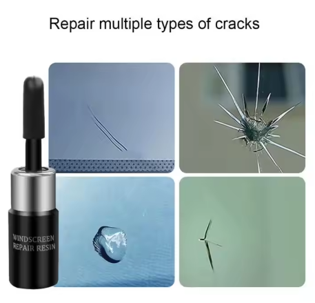 Windscreen Crack Repair Tool Kit Automotive Glass Nano Repair Fluid-Car Windshield Repair Resin Cracked Glass Repair Kit,Glass Corrector Set