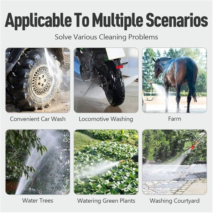 High-Pressure Water Sprayer, Car Washing Machine, 5M Range, Cordless Portable Electric Water High Pressure Washer Gun, Used For Car Washing, Floor Cleaning & Garden Watering