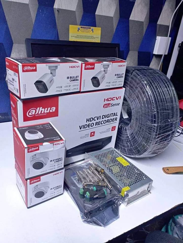 Hikvision/Dahua 4 Full HD 2MP 1080P CCTV Cameras Complete System Kit With 500GB Harddisk+4 Channel DVR Machine +