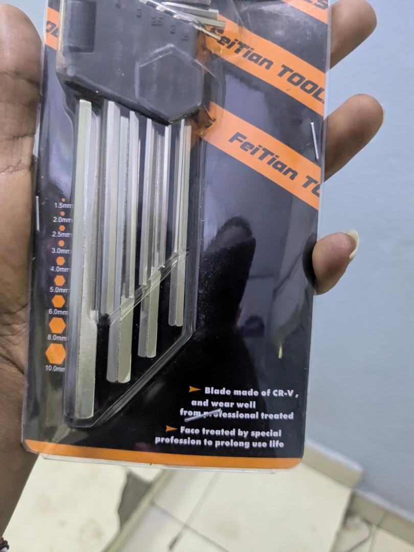 FT TOOLS 9-Piece Allen Hex Key Set (1.5mm - 10mm)