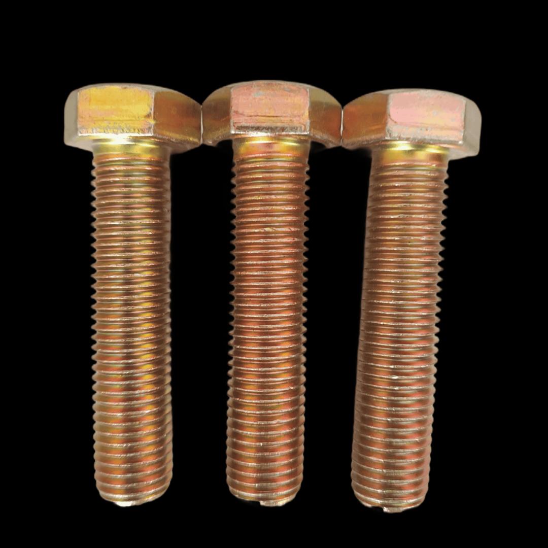 High Quality Hex Bolts & Nuts Set – 100pcs per Size (M5/M6/M8/M10/M12/M14) – Full Thread, Zinc Plated Steel