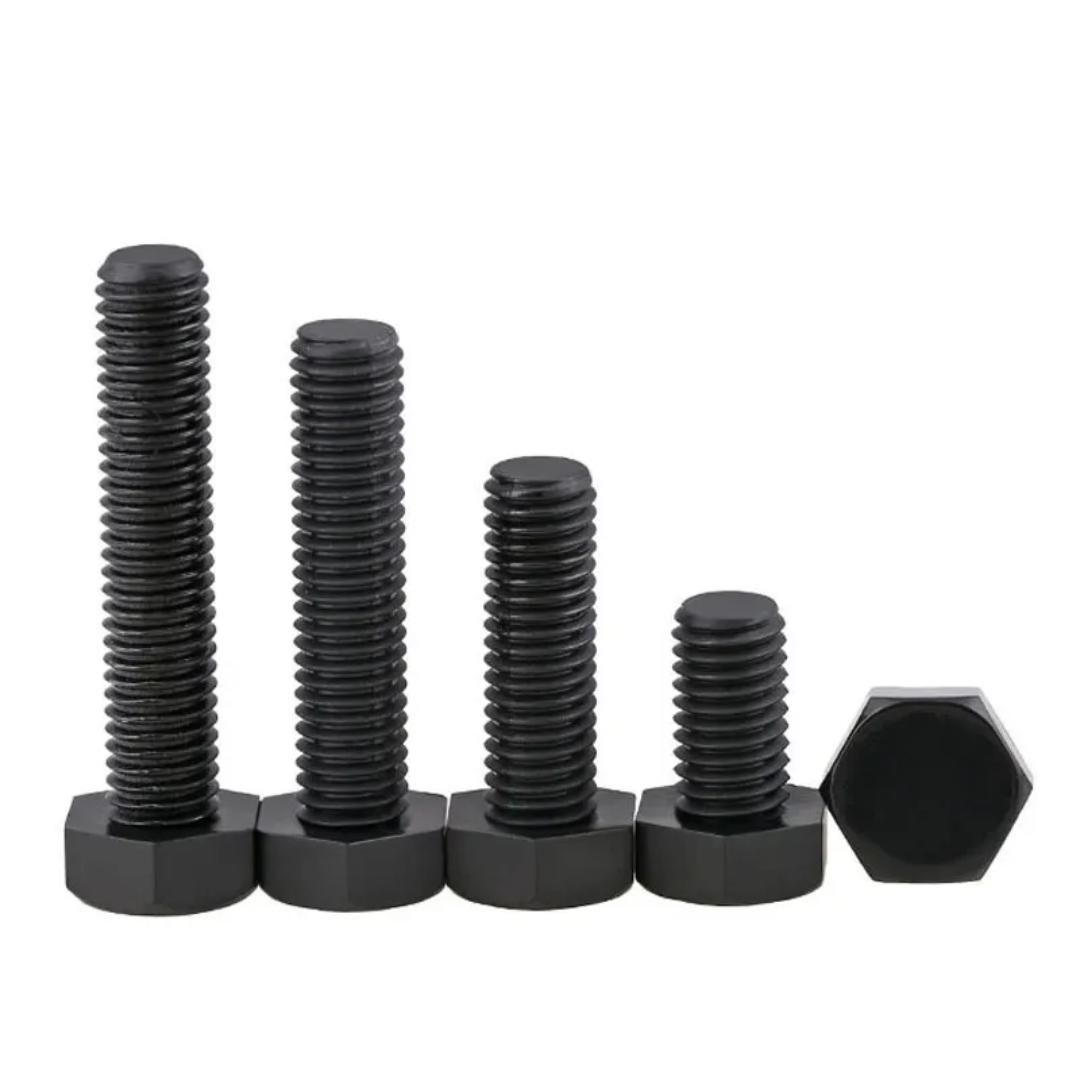 High Quality Hex Bolts & Nuts Set – 100pcs per Size (M5/M6/M8/M10/M12/M14) – Full Thread, Zinc Plated Steel