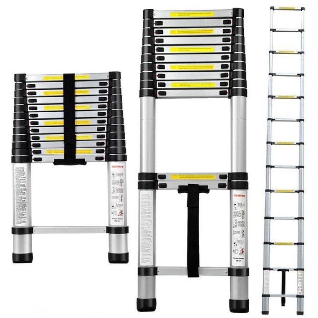 Multifunctional Folding Portable Telescopic Extension Ladder -Aluminum Heavy Duty Household Ladder 2.9 Meters