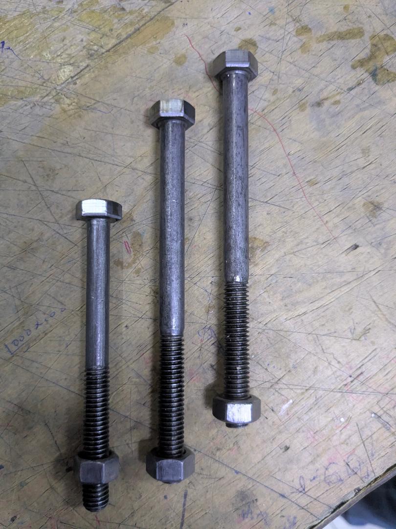 🔩 4-Piece Heavy-Duty Bed Bolts, Nuts & Washers Set – Steel Hex Head Fasteners
