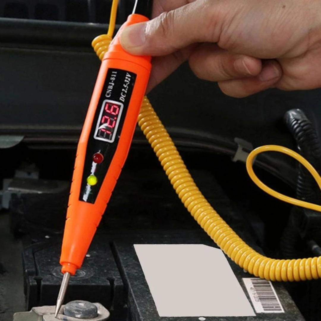 Car Electrical Circuit Automotive Tester Pen Digital Display Voltage Tester Detector Automotive Auto Voltage Meter Power Probe Lamp Test Pen