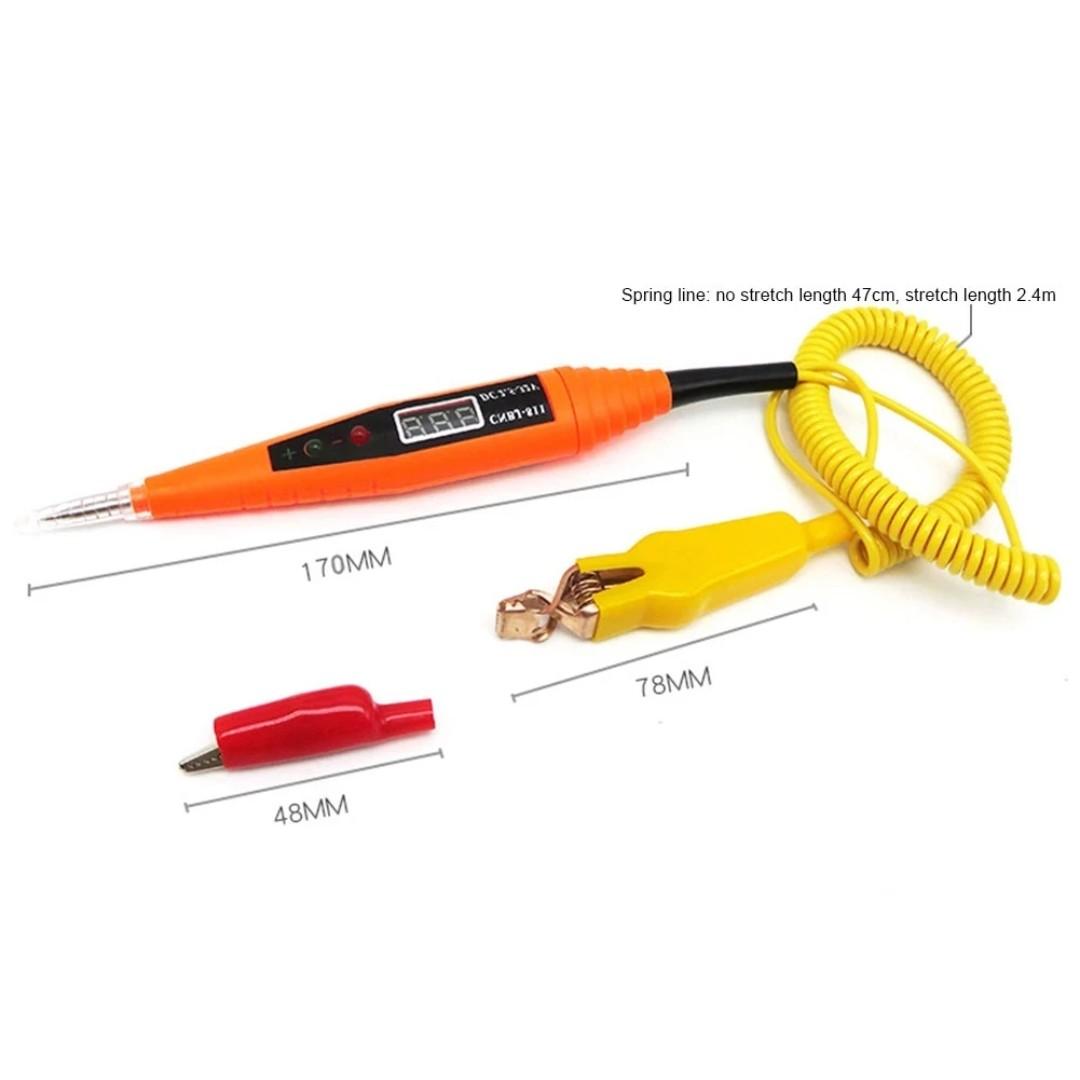 Car Electrical Circuit Automotive Tester Pen Digital Display Voltage Tester Detector Automotive Auto Voltage Meter Power Probe Lamp Test Pen