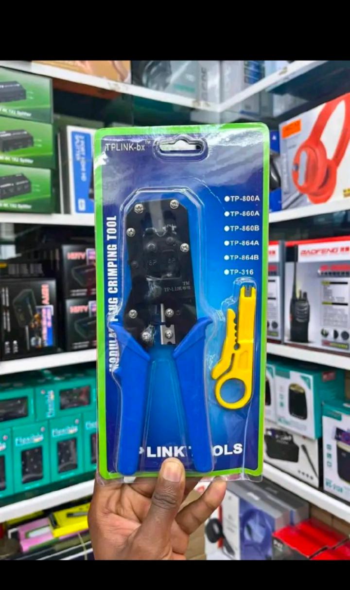 RJ45 Crimping Tool – Network Cable Crimper for Ethernet Connectors | 3-in-1 Cutter & Stripper