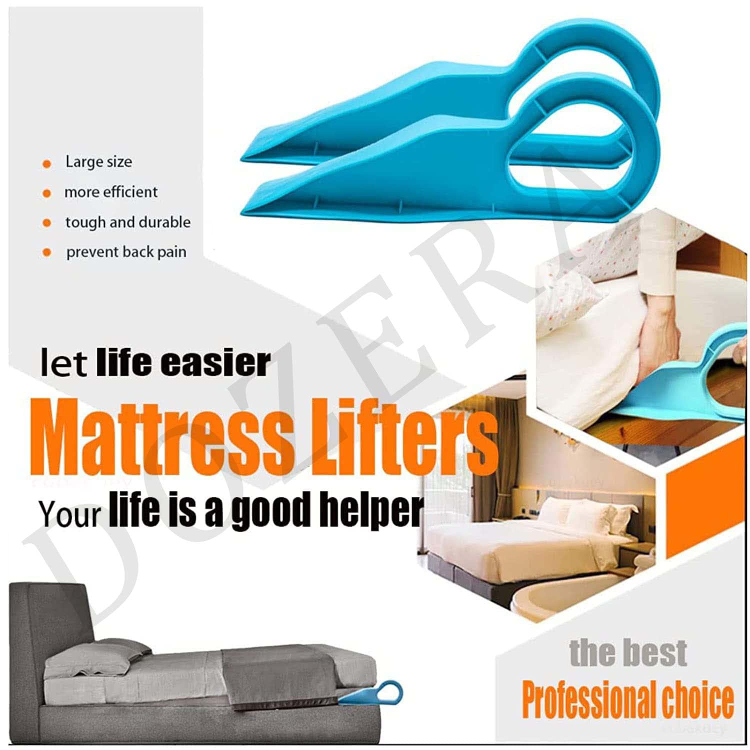 BED SPREAD TOOL MATTRESS LIFTER & BED MAKER TOOL FOR CHANGING SHEETS| PATENTED & MADE IN USA| LIFTS AND HOLDS THE MATTRESS, TUCKS SHEETS, REMOVES SHEETS, BED SKIRTS AND MORE.