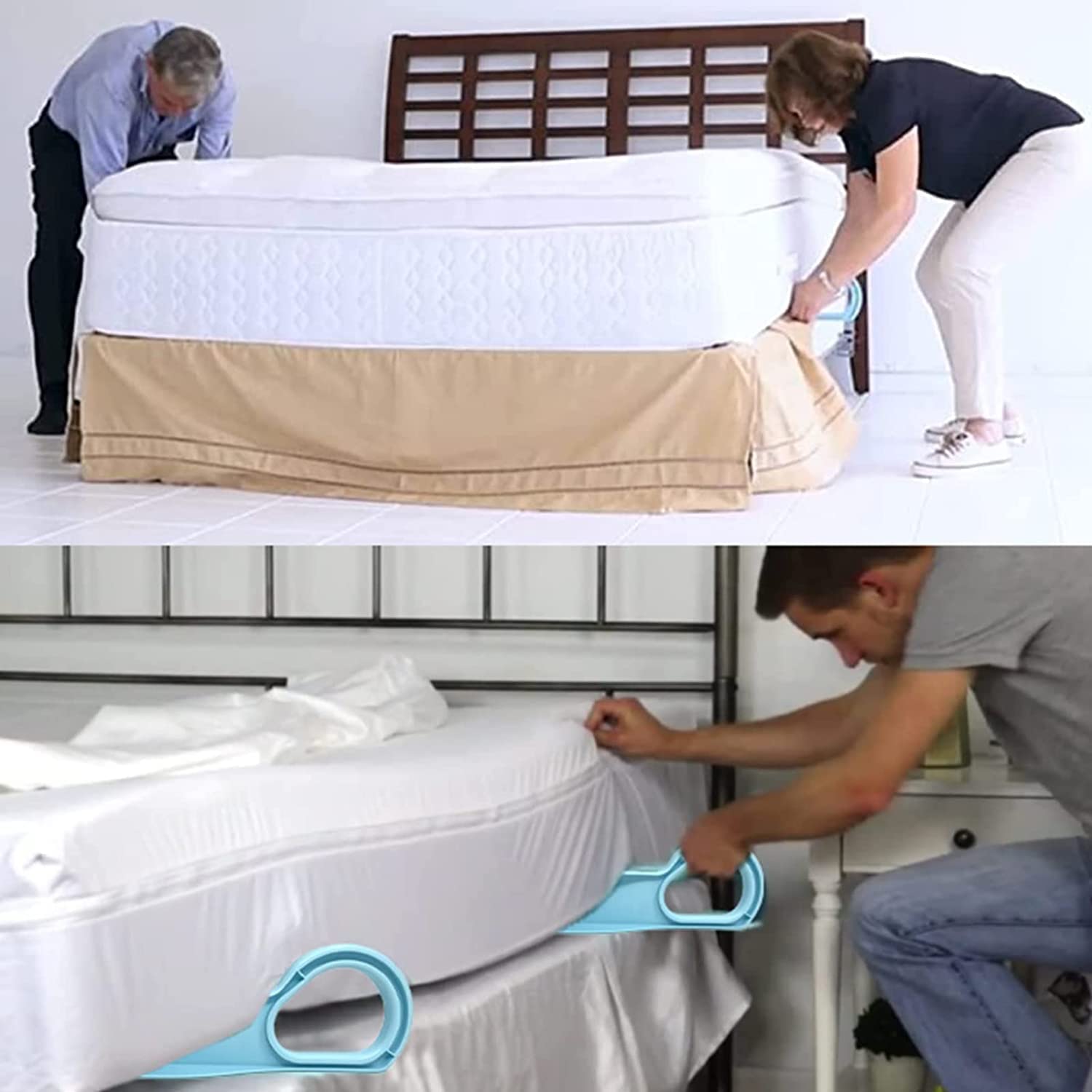 BED SPREAD TOOL MATTRESS LIFTER & BED MAKER TOOL FOR CHANGING SHEETS| PATENTED & MADE IN USA| LIFTS AND HOLDS THE MATTRESS, TUCKS SHEETS, REMOVES SHEETS, BED SKIRTS AND MORE.