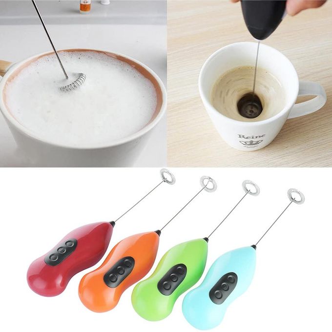 COFFEE WHISK FROTHER HAND MIXER MILK FROTHER FOR COFFEE - FROTHER HANDHELD FOAM MAKER FOR LATTES, ELECTRIC WHISK DRINK MIXER MINI FOAMER FOR CAPPUCCINO, FRAPPE, MATCHA, HOT CHOCOLATE