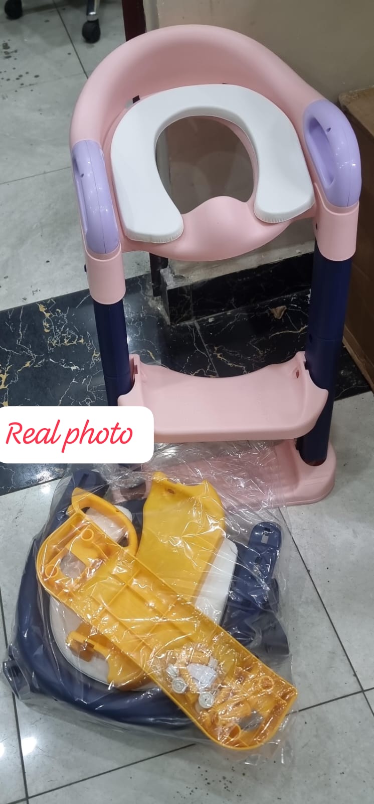 BABY AUXILIARY TOILET LADDER FOLDING SEAT FOR KIDS  TRAINING POTTY TRAINING TOILET SEAT FOR BOYS GIRLS, TODDLER TOILET SEAT WITH STEP STOOL LADDER, FOLDABLE TODDLER POTTY SEAT FOR TOILET WITH NON-SLIP