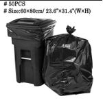 50PCS/SET BLACK LARGE SIZE GARBAGE BAGSGALLON TRASH BAGS HEAVY DUTY | 50 COUNT | 50-60 GALLON | LARGE BLACK GARBAGE BAGS